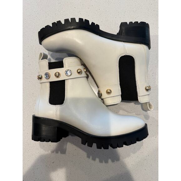 Karl Lagerfeld Shoes - Karl Lagerfeld Porshay studded Lug Sole Leather Booties 5.5‎